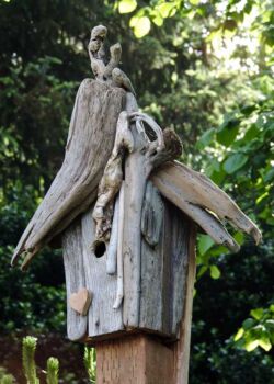 Driftwood Birdhouse custom made by Dean Shrock